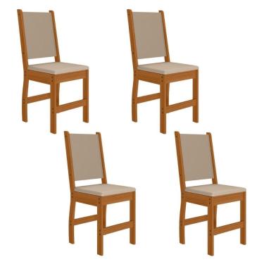 Imagem de Kit 4 Cadeiras Para Cozinha Clara Freijó-savana