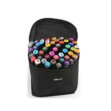 Imagem de 24/36/48/60/80 Cores Caneta Marcadora Com Ponta Dupla/Pintura De Arte/Aquarela/Material Escolar/Escritório (48 Cores)