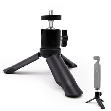 Imagem de Mini tripé de viagem para DJI Osmo Pocket 3 e 2, 1/10.2 cm-20 suporte de mesa dobrável rosqueado com cabeça de tripé de 360°, compatível com Osmo Pocket 3 e 2, câmeras e smartphones