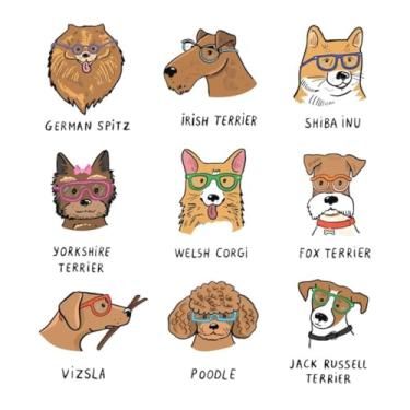 Imagem de Adesivo de Parede Infantil Kawai de Animais Fofo para Quarto Criança Design Vetorial 50x50cm