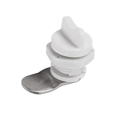 Imagem de Chiffonade Gaveta de armário para trailer, trava branca, mecanismo de segurança à prova d'água, trava de aço inoxidável ABS, entrada sem chave para caravana