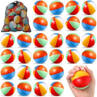 Imagem de Stress Balls Hungdao 75 unidades de espuma arco-íris de 6,3 cm com bol