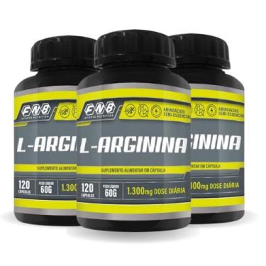 Imagem de Kit 3 L Arginina 500mg 120 Cápsulas Flora Nativa