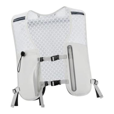 Imagem de Vaveren Mochila de hidratação, colete de corrida, mochila refletiva de grande capacidade, colete de hidratação, de corrida para ciclismo, corrida e viagem, Cinza