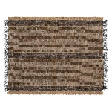 Imagem de Jogo Americano Copa E Cia Avulso Detroit Franjas Natural E Preto