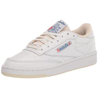 Imagem de Reebok Tênis masculino Club C 85, Branco/alabastro/azul vetor, 5.5 Women/4 Men