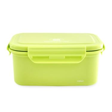 Imagem de LIVING CREATOR KeeperTen Recipiente de armazenamento de alimentos de aço inoxidável seguro para micro-ondas (verde melão, 1,06 g) à prova de vazamento, lavável na lava-louças e no freezer, livre de