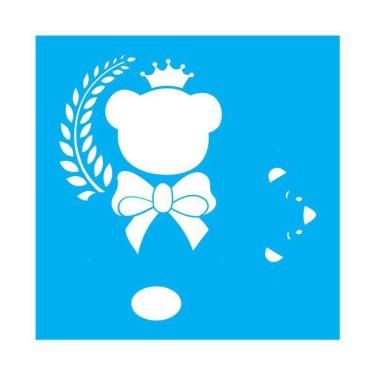 Imagem de Stencil Tamako Urso - 30X30Cm - Ref D241