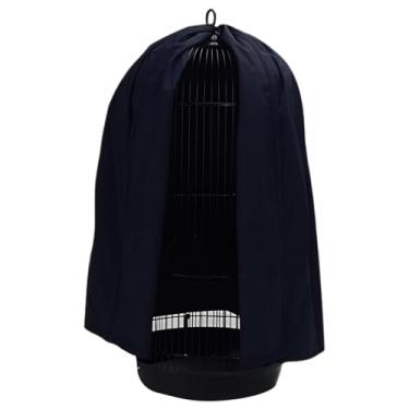 Imagem de Capa de gaiola de pássaro redonda, escudo noturno universal com gancho, protetor de gaiola blackout para papagaios, periquitas, calopsitas, auxílio para dormir de poliéster