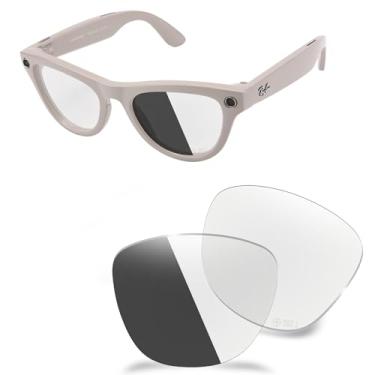 Imagem de AOZAN Lentes de substituição ANSI Z87.1 para óculos inteligentes RayBan Meta Skyler RW4010 52 mm, fotocromáticas e resistentes a impactos, Fotocromática de alta definição, RW4010 52mm