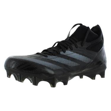 Imagem de adidas Tênis de futebol americano unissex Adizero Impact, Core Black/Core Black/Core Black-Black, 14 Women/13 Men