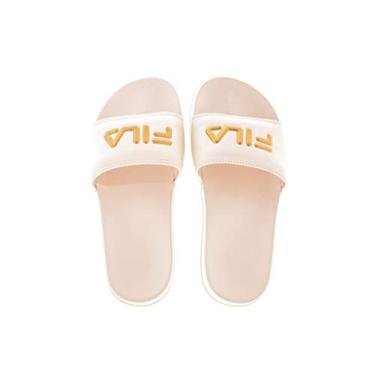 Imagem de Chinelo Drifter Basic, FILA, Feminino, White/Golden/Almond Buff, 34