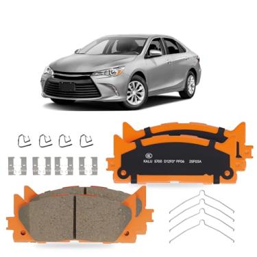 Imagem de KALUJ D1293 Conjuntos de pastilhas de freio dianteiras de cerâmica compatíveis com Toyota Camry 2007-2017, para Toyota Avalon 2008-2018, serve para Lexus ES300h 2013-2018, serve para Lexus ES350 2007