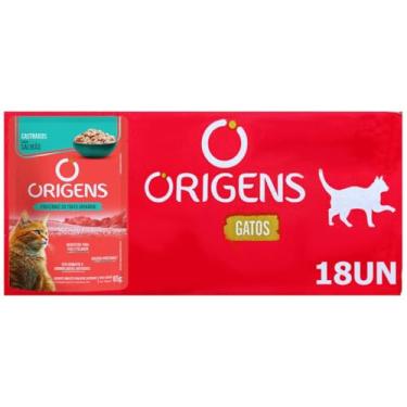 Imagem de Ração Úmida Origens Sachê Gatos Castrados Salmão 85g 18 Unid