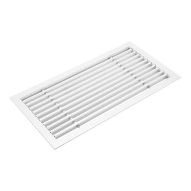 Imagem de PATIKIL Grade de ventilação de ar de barra linear de 40 x 20 cm, 1 peça de alumínio removível com tampa de ventilação para teto, fornecimento e retorno de ar HVAC de parede lateral, branco