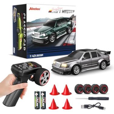Imagem de Dingdongwu 1/43 Mini RC Drift Car with Gyroscope, 4WD Full Proportional RC Car, 2.4GHZ Hobby Grade Remote Control Cars, RTR Model Vehicle, 20+KM/H High Speed for Hobbyists Kids Adults (Sliver)