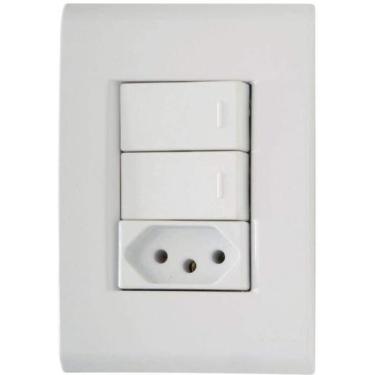 Imagem de Conj. 2 Int. Simples + Tomada 2P+T 20A-250V Liz - Tramontina, 10A