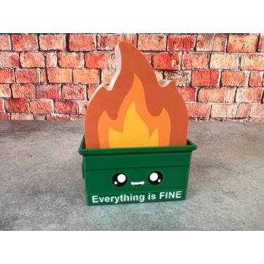 Imagem de MUNNYGRUBBERS - Notas adesivas de lixo fogo - 400 folhas - decoração de mesa novidade com design fofo - ideia de presente engraçada