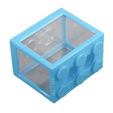 Imagem de HEEPDD Peixe Pequeno Portátil Betta, Acrílico Transparente para Tartaruga, Réptil e Camarão Nan (Azul)