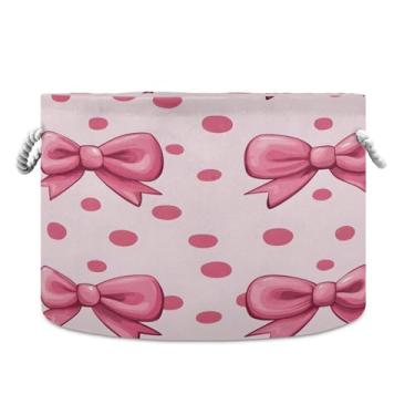 Imagem de SEHANY Cesta de armazenamento redonda grande com alça de corda, cesto de roupa suja de lona para armazenamento de cobertores, cesta de armazenamento infantil para quarto de banho, decoração de