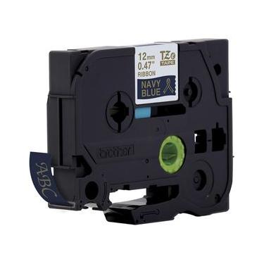 Imagem de Fita Brother TZE-RN34 12mm Ouro sobre Cetim Azul Marinho