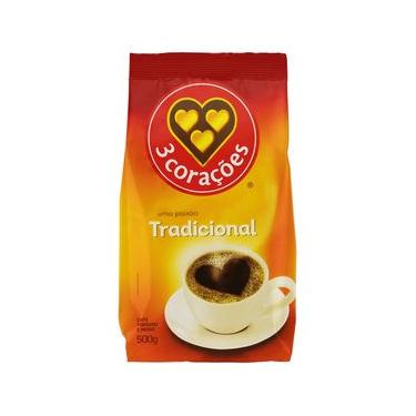 Imagem de Café Torrado e Moído 3 Corações Tradicional Pacote 500g