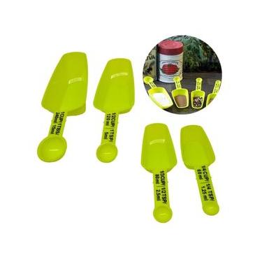 Imagem de Jogo Colher e Pá de Medidas 2 em 1 Confeitaria 4 Peças Prana