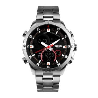 Imagem de Relógio Masculino Skmei AnaDigi 1146 Prata e Preto