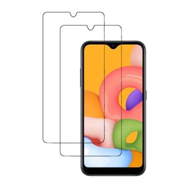 Imagem de UPONEW [Pacote com 2 para Samsung Galaxy A01 SM-A015V SM-A015T protetor de tela de vidro temperado de alta transparência