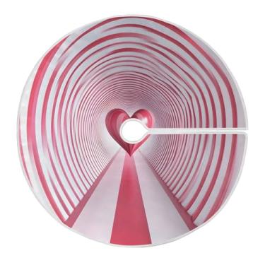 Imagem de Qilmy Saia de árvore de Natal coração amor dia dos namorados 120 cm, camurça árvore de Natal Skir adequada para decoração de armário em ambientes internos e externos, festas, escritórios, lojas