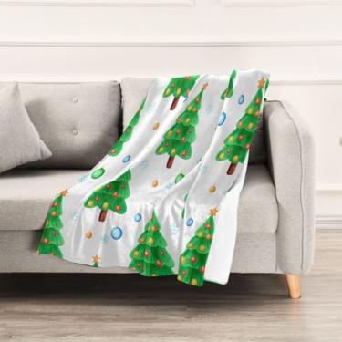 Imagem de Wassud Cobertores e mantas de Natal 152,4 x 228,6 cm, cobertor decorado de árvore para sofá, cadeira, decoração de casa