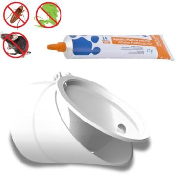 Imagem de Válvula de Retenção Esgoto Para Canos 50mm + Adesivo PVC Incolor Bisnaga 17g