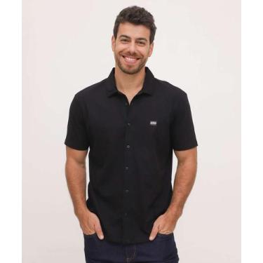 Imagem de Camisa Masculina Manga Curta MR-24021, Preto, GG