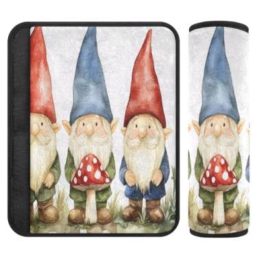 Imagem de Burbuja Capa para cinto de segurança de carro St. Patrick Gnomos, macia, confortável, protetor de cinto de segurança de carro para alça de ombro de assento de carro, 1 par médio