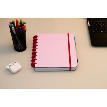 Imagem de Confetti Caderno Smart Médio 140 Fls Com 5 Divisórias Removíveis Pastel Rosa