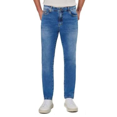 Imagem de Calça Jeans Masculina Max Denim Slim Azul Escuro-Masculino