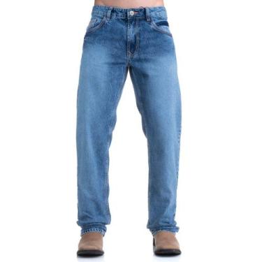 Imagem de Calça Jeans Masculina Texas Farm - Hard 100% - Pdm027 - Laranja Neon, 