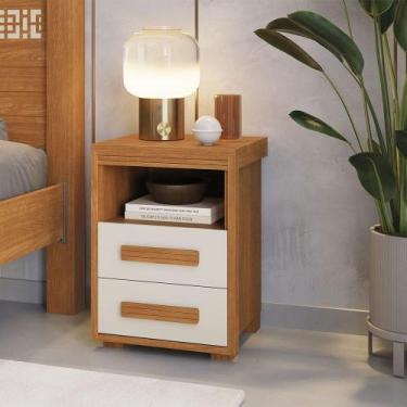 Imagem de Mesa de Cabeceira Tóquio - Just Time, Cinamomo/Off White