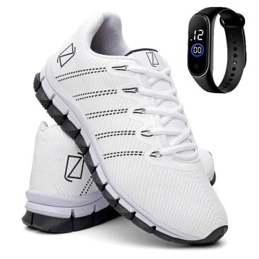 Imagem de Tênis Para Corrida e Academia Masculino Super Leve e Macio e Relógio Digital-Masculino