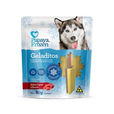 Imagem de Petisco para Cães Refrescante Snack Gelado Papaya Frozen Geladitos 80g