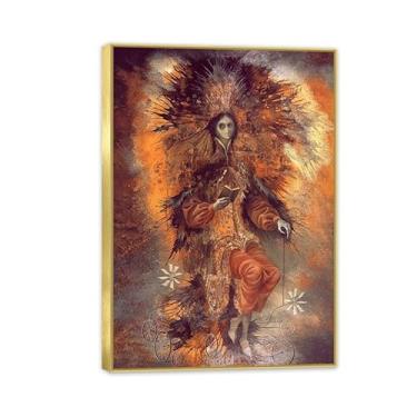 Imagem de SDYJ6GSW Remedios Varo Pintura em Tela Personagem Poster Remedios Varo Decoração de Casa Surrealismo Arte de Parede Imagem para Sala de Estar Quarto Banheiro Decoração de Parede 100x70cm (83.8x71.1 cm