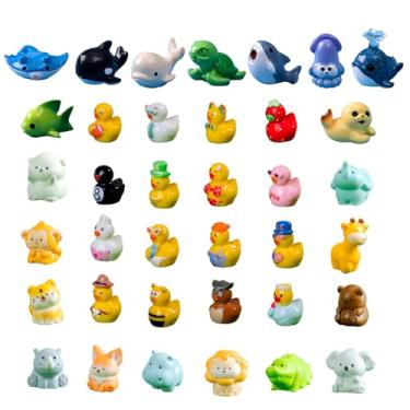 Imagem de ShenJoy Pequenos animais de resina para decoração de jardim de fadas, paisagem em miniatura, acessórios de casa de bonecas, projetos de artesanato, dispersão de Páscoa, terrário DIY