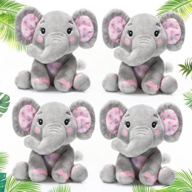 Imagem de Conjunto de pelúcia Stuffed Animals Libima Small Elephant de 15 cm par