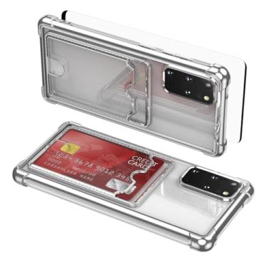 Imagem de Asuwish Capa de celular para Samsung Galaxy S20 Plus S20+ 5G capa celular com protetor de tela de vidro temperado e suporte de cartão rígido híbrido acessórios S20+5G S20plus 20S + S2O S 20 20+ G5