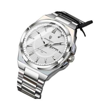 Imagem de Relógio Masculino À Prova D'Água Em Aço Inoxidável Com Luz Quartz POED