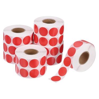 Imagem de PATIKIL 10.000 peças de adesivos coloridos de 10 rolos, adesivos circulares de 1,9 cm, etiqueta de codificação para escritório, negócios, quintal, venda de garagem, decoração de casa, vermelho
