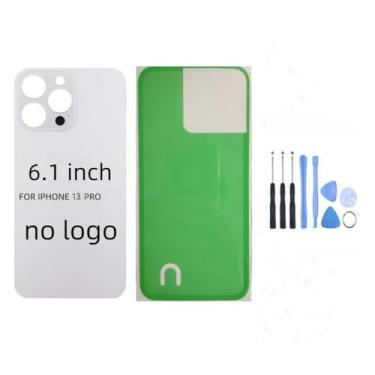 Imagem de STYCES Substituição de vidro da tampa traseira traseira para iPhone 13pro de 6,1 polegadas e para iPhone 13promax 6,7 polegadas (sem logotipo), com kit de ferramentas de reparo, adesivo pré-instalado