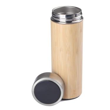 Imagem de Garrafa Térmica Concept Wood 400ml com Filtro em Inox para Chá – Isolamento Térmico, Design Sofisticado e Ideal para Infusões, Café e Bebidas Quentes ou Frias
