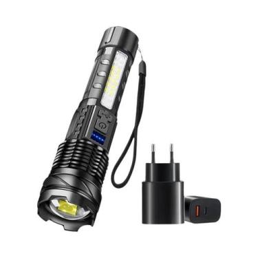 Imagem de Lanterna Tática LED Recarregável De Alta Potência Com Zoom De Longo Al