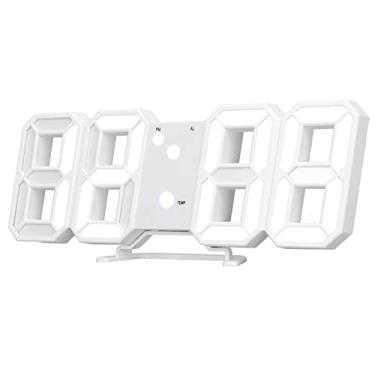 Imagem de Alomejor Despertador Digital, Display Grande de 9,1 Polegadas Com Luz Noturna Com Escurecimento Automático de Temperatura para Decoração de Escritório Doméstico, Parede de Mesa de Quarto